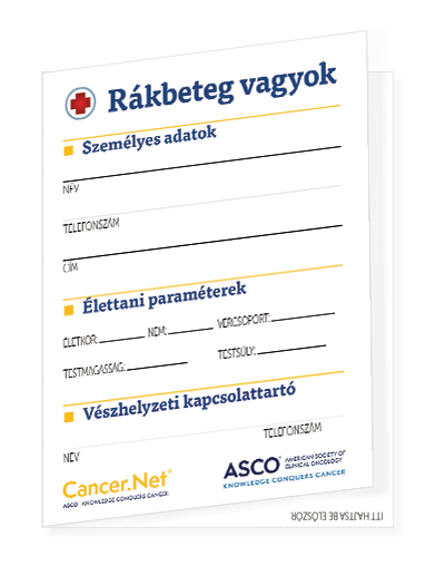 Cancer.Net's Emergency Wallet Card